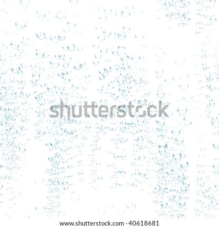 Seamless pattern tile of sparse bubbles against white