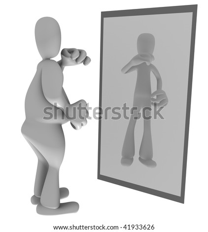 Fat+person+looking+in+mirror