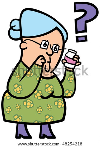 Cartoon Elderly Woman