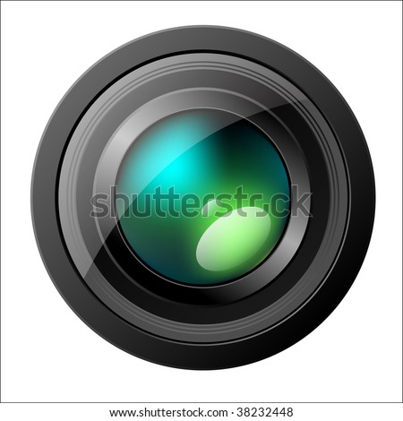 camera lens. isolated camera lens