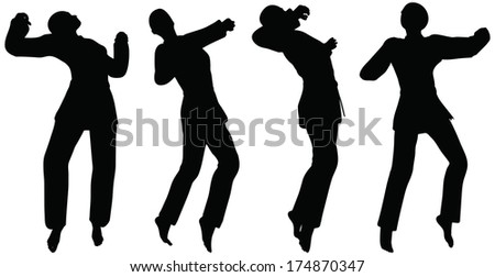 EPS 10 Vector - Karate martial art silhouettes of man and woman in karate poses
