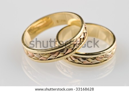 stock photo Gold wedding rings