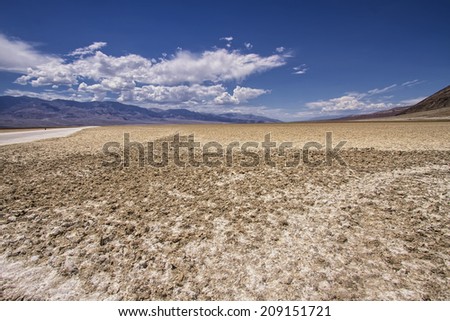 High Dynamic Range (HDR) Image of a Scenic view of Badwater in Death Valley National Park, USA