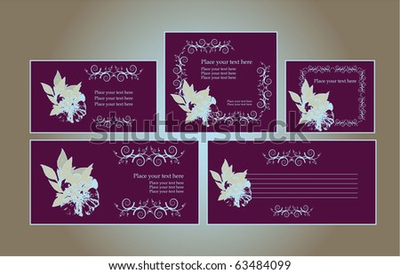 Template for business artworks: envelope, forms for letters, invitations, greeting, card