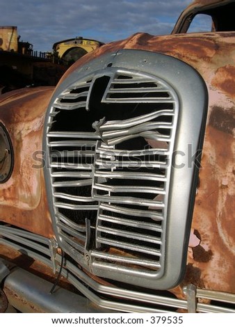 stock photo Old Car Grill