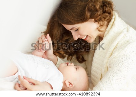 Mom and her newborn baby. Mother\'s day