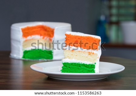 Tri-coloured Layer Cake Independence Day Special - 15th August India