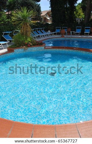 Clean water in a beautiful turquoise swimming pool