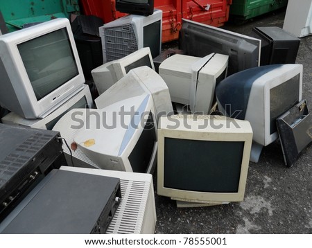 Computer parts and monitors for electronic recycling