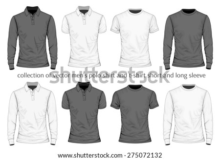 Men'S T-Shirt And Polo-Shirt. Vector Illustration. - 275072132