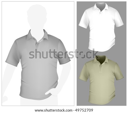 polo shirt template back. Men#39;s polo shirt template with