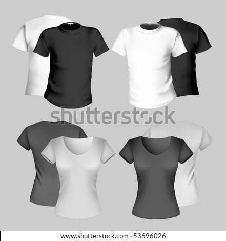 T-shirt design template (men and women)