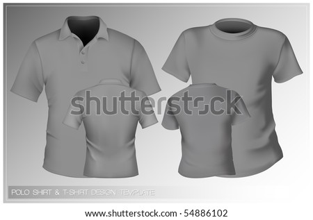 Polo T Shirt Design Template. Men's t-shirt and polo shirt