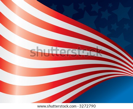 waving american flag background. stock vector : Waving American