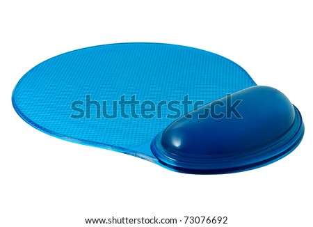 Ergonomic mouse pad with wrist rest isolated on the white background