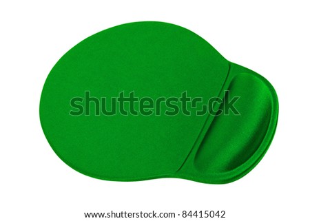 Ergonomic mouse pad with a wrist rest isolated on a white background