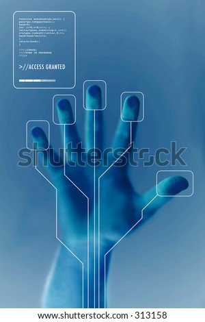 Banque d'images gratuite !  Stock-photo-security-concept-hand-being-scanned-before-entry-313158