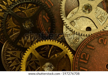 agglomeration of various watch parts