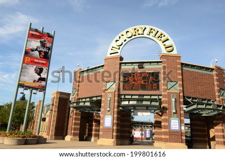 INDIANAPOLIS - JUNE 15: Victory Field, home of the Indianapolis Indians baseball team, is shown June 15, 2014. The indians lost their game to Gwinnett 2-1.