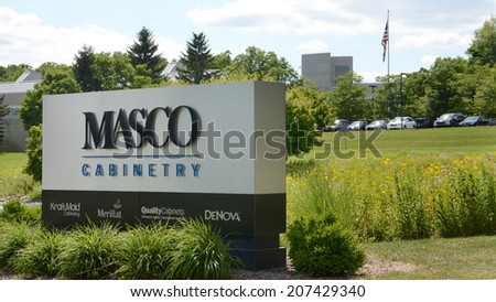 ANN ARBOR, MI - JULY 24: Masco cabinetry, whose research and development operation in Ann Arbor, MI is shown on July 24, 2014, manufactures QualityCabinetsÃ?Â®, KraftmaidÃ?Â® and MerillatÃ?Â® cabinets.