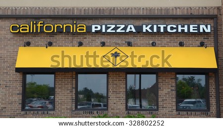 ANN ARBOR, MI - JUNE 7: California Pizza Kitchen, whose Ann Arbor store logo and awning are shown on June 7, 2015, has over 200 stores.