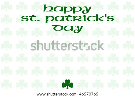Happy St. Patrick\'s Day with cloverleaf background