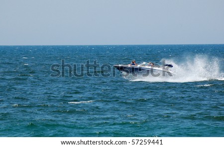 Speedboat fun on Lake Michigan