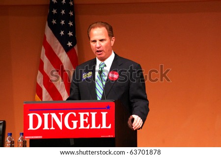 ANN ARBOR, MI - OCTOBER 24: Genesee County prosecutor David Leyton, candidate for Michigan Attorney General, speaks at a \