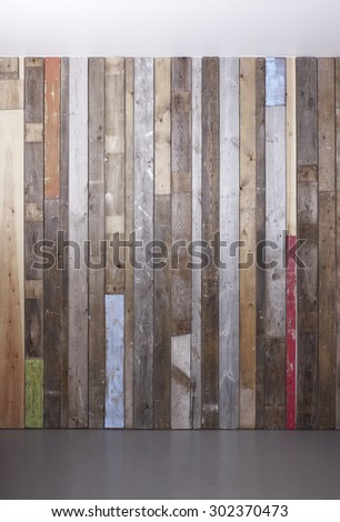 Background of reclaimed timber wall for a modern rustic look