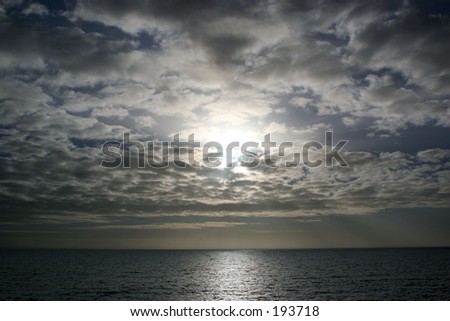 Heavenly light - Beautiful skies with reflection on the ocean