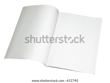 magazine spread blank. stock photo : Blank magazine