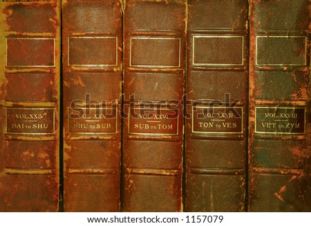 Old volumes of books