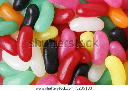 jelly beans background. stock photo : Multi colored jelly beans background close-up