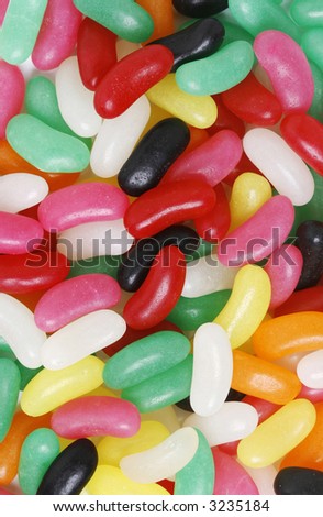 jelly beans background. Parade easterclose up of speckled, pastel colored x jelly beans Lightbox may