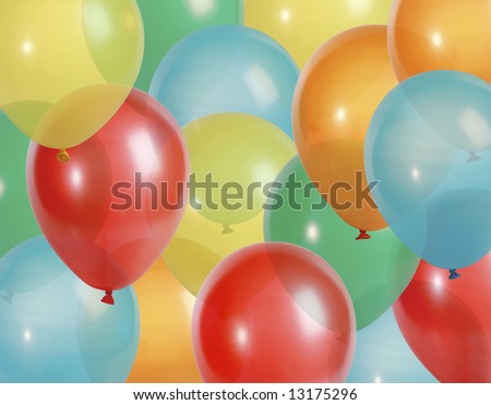 Background of colorful party balloons - XXL file - balloons shot with a high resolution camera (21 megapixel)