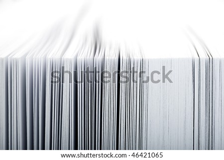 Macro image of pages in a book - selective focus
