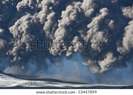 iceland volcano eyjafjallajokull eruption. stock photo : EYJAFJALLAJOKULL