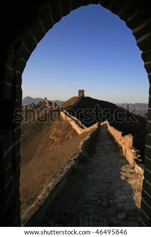Arch door of the Great Wall at Jinshanling.