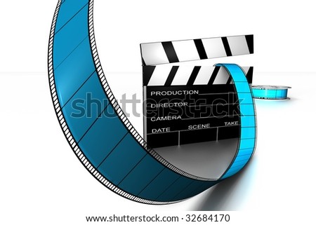 film reel clipart. and film reel in blue and