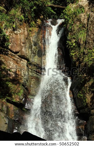 La Mina Falls in the El Yunque rainforest in the Caribbean National Forest, Puerto Rico