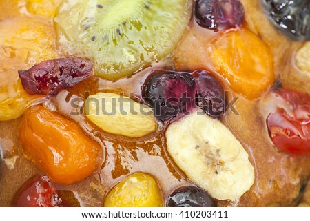 cake with fruit jelly, holiday pie, dried, sun-dried fruits, candied fruit