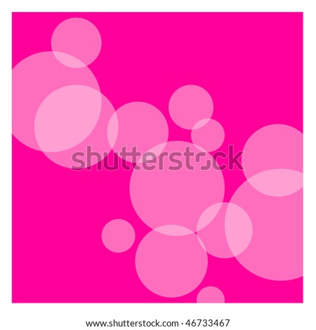 Computer-generated white and pink solid color circles bokeh design.