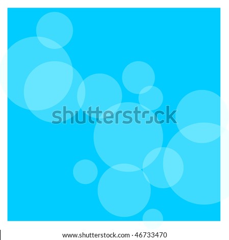 Computer-generated white and blue solid color circles bokeh design.