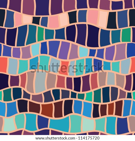 Abstract Stained Glass Seamless Pattern Stock Vector Illustration