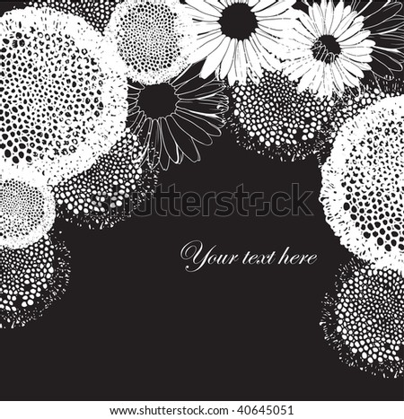 black and white flowers. hot Black and White Hippies
