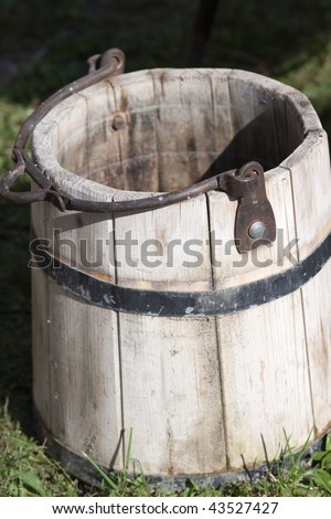 Medieval wooden bucket