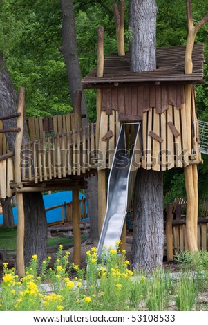 Tree house as a playground for children