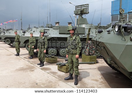 ZHUKOVSKY, RUSSIA - JUN 29: The international salon of arms and military technology \