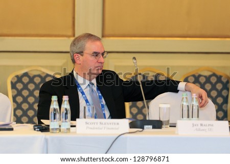 MOSCOW, RUSSIA - FEB 15: Scott Sleyster, Chief Investment Officer Prudential Financial at G20 Finance Ministers and Central Bank Governors Deputies Meeting on February, 15, 2013 in Moscow, Russia