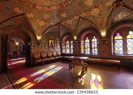 MOSCOW-FEB 22: An interior view of the Grand Kremlin Palace is shown on Feb 22, 2013 in Moscow. Built in 1849, the palace is the official residence of the President of Russia. The Terem Palace
